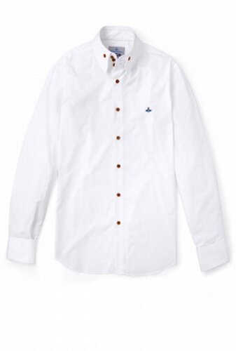 Vivienne Westwood White Cotton High Collar Shirt