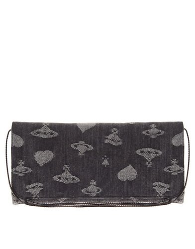 Vivienne Westwood Black Logomania Clutch Bag